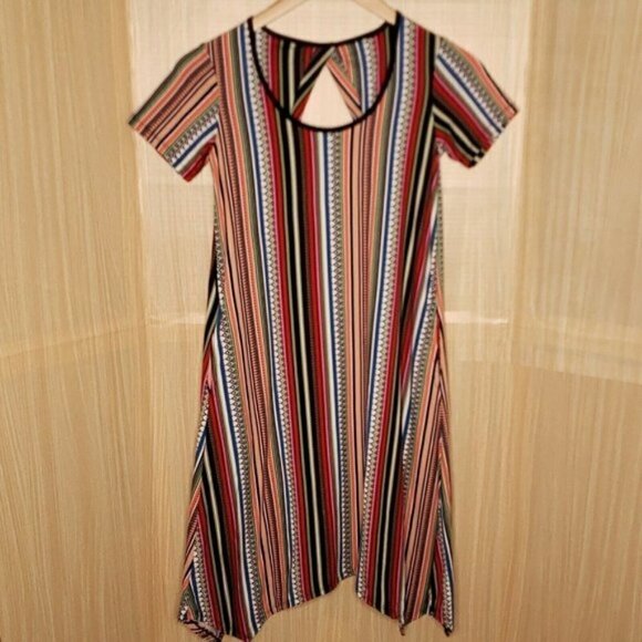 Cuddl Duds Midi Petite Striped Soft Dress. XSP - Picture 1 of 7